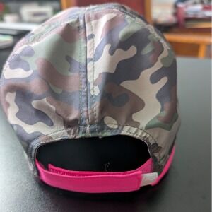 Puma Womens Camo Running Hat Pink Green Camouflage Adjustable Performance Cap